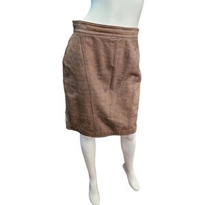 Vintage 90's Tarazzia International Leather Pencil Skirt Sz 14